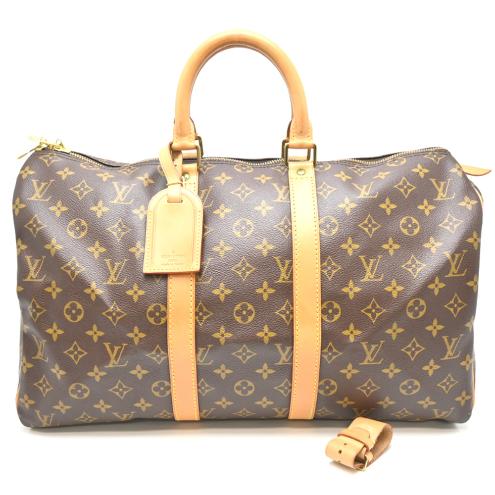 LOUIS VUITTON Brown Monogram Keepall 55 Boston Bag - Picture 1 of 10